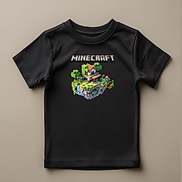 Minecraft Baskılı Normal Kalıp  Çocuk Tişört