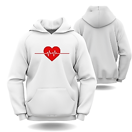 Kalp Atışı Slimfit Kapüşönlu Hoodie Erkek kadın Sweatshirt