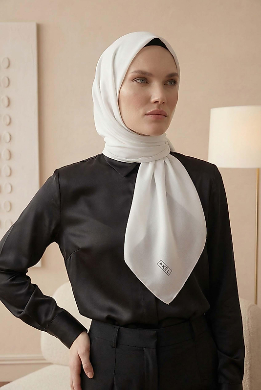 Düz Kristal Kumaş Eşarp - Kaymaz, Şık, Tok Duran | Günlük & Abiye Uyumlu