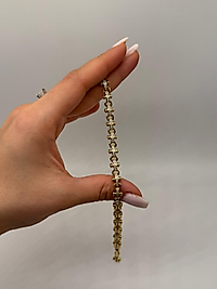 Xuping Zirkon Taşlı Bağlantı Zincir Gold Bileklik