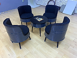 Varil Koltuk Bella 4 Koltuk 1 Sehpa Antrasit