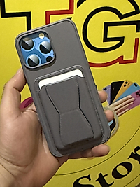 İphone 15 Pro Max Kartlıklı Standlı Deri Telefon Kılıfı