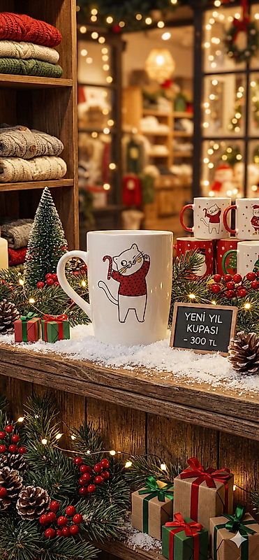 Şekerli Kedi Yeni Yıl Kupası