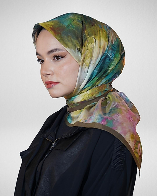 Spring Eşarp Suluboya Desen