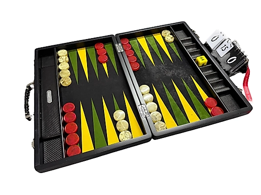 Beech wood Travel Backgammon Set Black