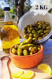 TEKİR KÖY KIRMA YEŞİL ZEYTİN 2 KG