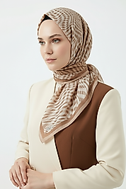 Spring Eşarp Çizgili Oval Çizgili Desen