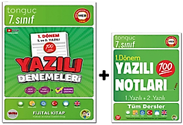 Tonguç 7. Sınıf 1. Dönem Yazılı Notları - 1. Dönem Yazılı Denemeleri Set