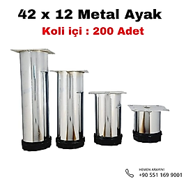 42 x 12 cm Metal Ayak Koli 200 Adet
