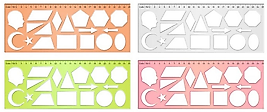 HATAS ŞABLON GEOMETRİK ŞEKİLLER 25 CM 02285