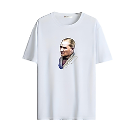 Kırmızı Beyaz Vatan Aşkı Bayrak ve Atatürk Baskılı Oversize Unisex Tişört