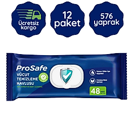 Prosafe Hasta Vücut Perine Temizleme Havlusu 48'li (12 Paket)