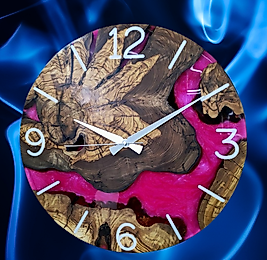 Neon Fusion Epoxy Wall Clock