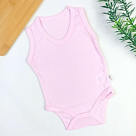 Delikli Kumaş Askılı Badi - Pembe