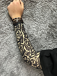 Giyilebilir Desenli Kol Dövmesi 3D Baskılı Tattoo