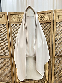 Krem Bambu Viskon İç Peçe