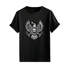 Motorcu Tarzı Baskılı Oversize Unisex Tişört