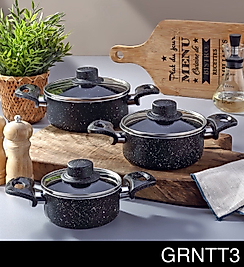 GRANİT 3'lü MİNİ TENCERE TK