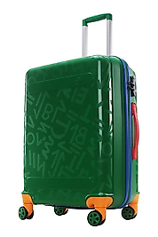 Benetton 3'lü Valiz Seti Boy %100 Polipropilen Kırılmaz Valiz Yeşil 301x