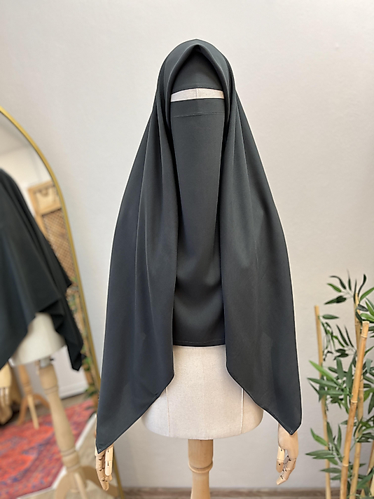 Füme Bambu Gözlü Peçe