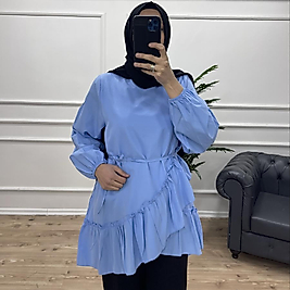 Katlı fırfırlı Tunik