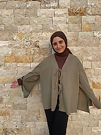 İki Bağcıklı Rus Keten Kimono