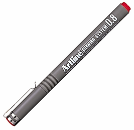 ARTLINE ÇİZİM KALEMİ DRAWING SYSTEM 238 0.8 KIRMIZI A-EK-238 RED