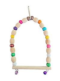 zilli boncuklu ahşap salıncak