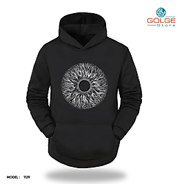 Göz Görselli Slimfit Kapüşönlu Hoodie Erkek kadın Sweatshirt