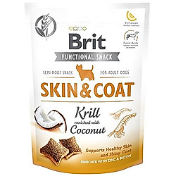 Brit Snack Skin Coat Kril Hindistan Cevizi Deri Ve Tüy Sağlığı Tahılsız Köpek Ödülü 150 Gr