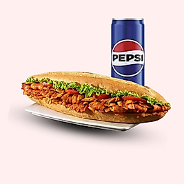 Tam Porsiyon Ekmek Arası Döner + Kutu Kola