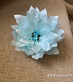 Turquoise Taffeta Brooch