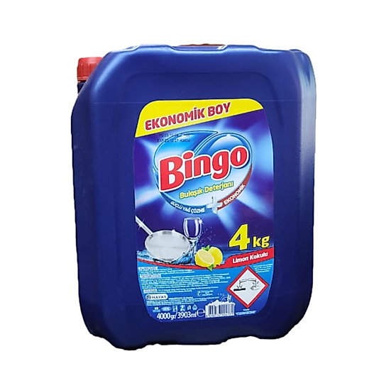 BİNGO EKONOMİK BOY BULAŞIK DETERJANI 4 KG ( KDV DAHİL )