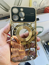 iPhone 15 Pro Max Lens Korumalı Telefon Kılıfı Gold