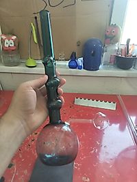 Big Boy Renkli Sulu Bong Yeşil Cam