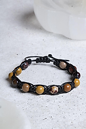 Jasper 8 mm Deri İpli Sertifikalı Doğaltaş Bileklik