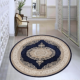 Rovigo Home Dijital Baskı Yıkanabilir Kaymaz Taban Yuvarlak Halı RVG7342-HT461