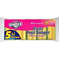 VİNDEX OLUKLU SÜNGER 5 Lİ