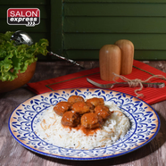 Domates Soslu Köfte & Pirinç Pilavı