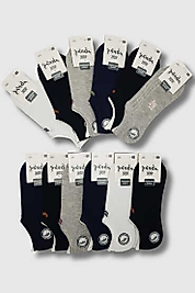 Çocuk Panda Sneaker Çorap 12 Adet