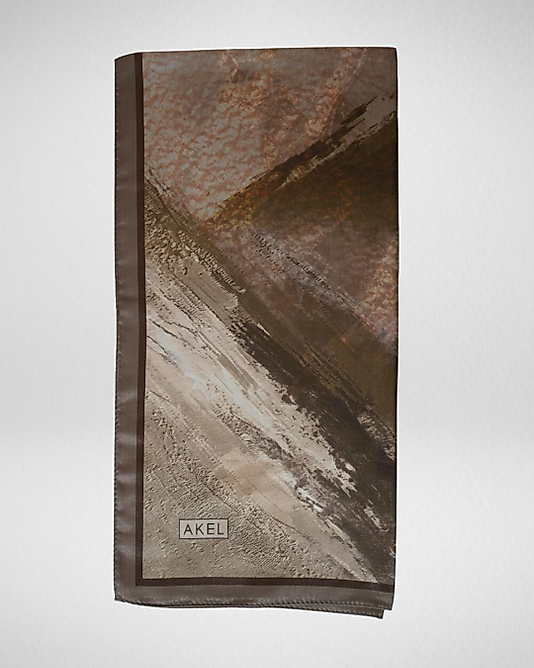 Dijital Kristal Eşarp Pastel Mermer Desenli