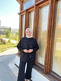Kopakili Taşlı Londra Gömlek Siyah