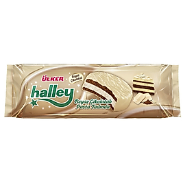 Ülker Halley Beyaz Çikolata Kaplamalı Sandviç Bisküvi 210g
