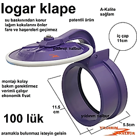 LOGAR KLAPA 100 LÜK ÇEKVALF PLASTİK RÖGAR PİS SU KLAPESİ PRATİK