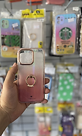 iPhone 13 Pro Yüzüklü Simli Telefon Kılıfı