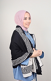 OMUZ ŞALI TRİKO DESEN 10-KREM