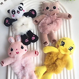 Sevimli Hayvanlar Peluş Topuz Tokası