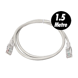 Cable 1.5 Metre Hazır Presli Cat5 Internet Ağ Kablosu (Gri Renk )