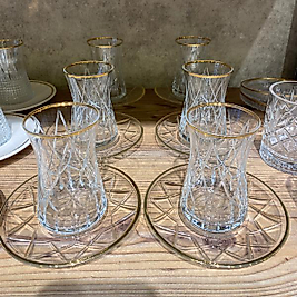 COLLECTION BERLİN DNZ ART 6 LI KESME ÇAY TAKIMI