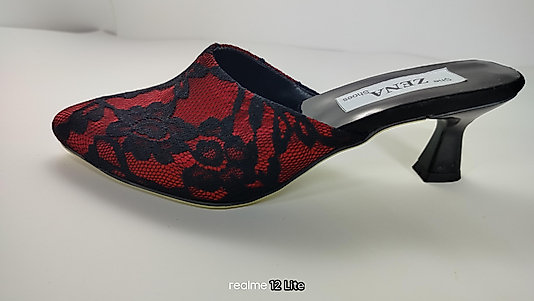 Saten dantel detaylı abiye terlik